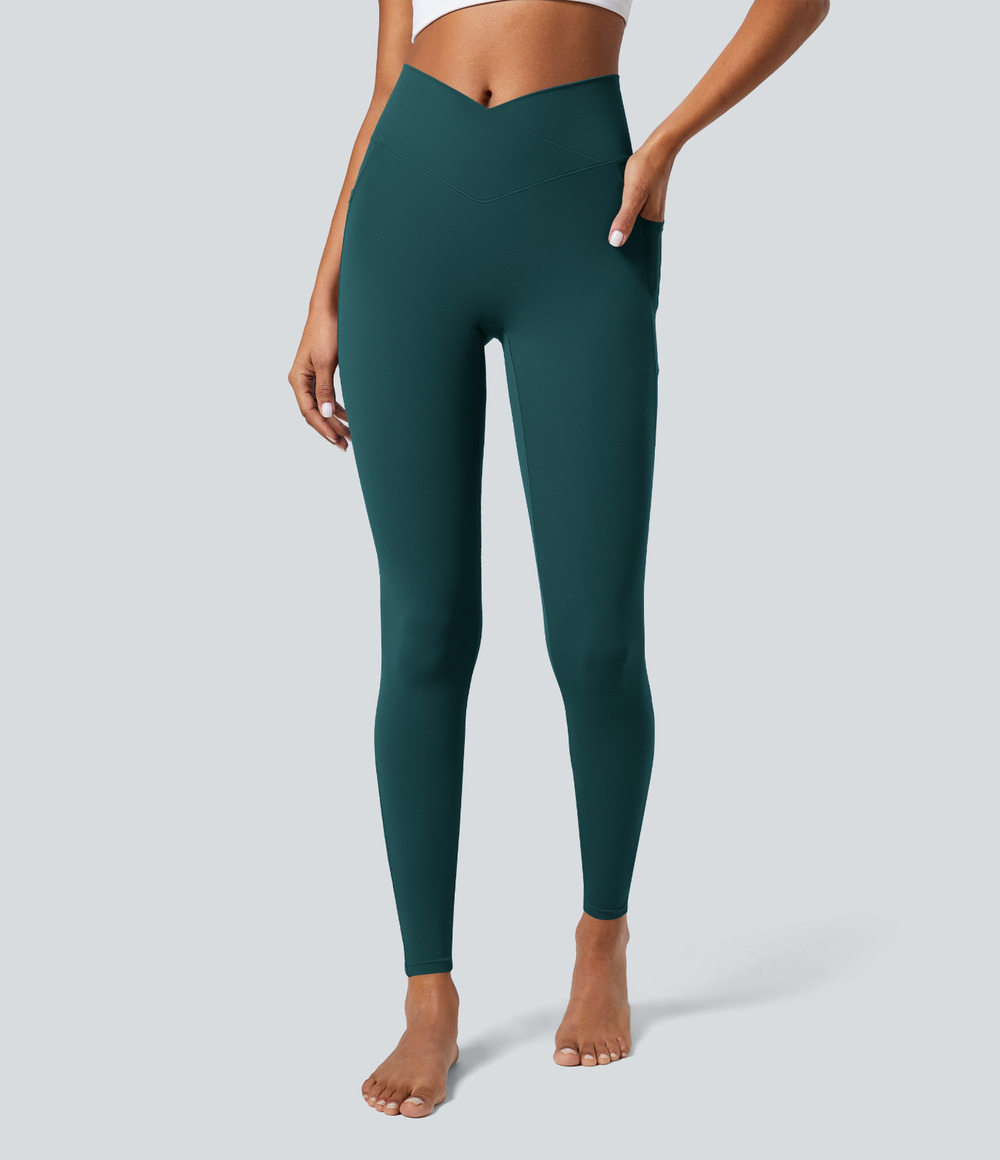 Halara SoftlyZero™ Crossover Pocket Plain Y2k Leggings XL A010645